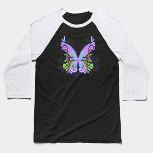 Elegant Butterfly Purple Baseball T-Shirt